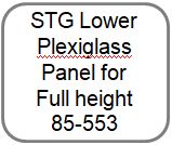 CSTG Lower Plexiglass Panel for full height Turnstile 26"x21" -85-553