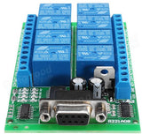 8 Channel Interface RS232 Relay Module Serial Remote Control Switch