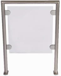 WAIST HEIGHT TURNSTILE SCREENS stainless steel and glass