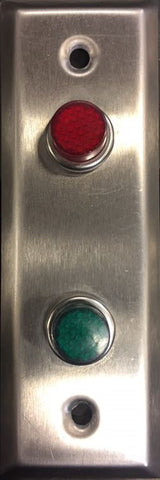 Red & Green light with Stainless steel mounting plate
